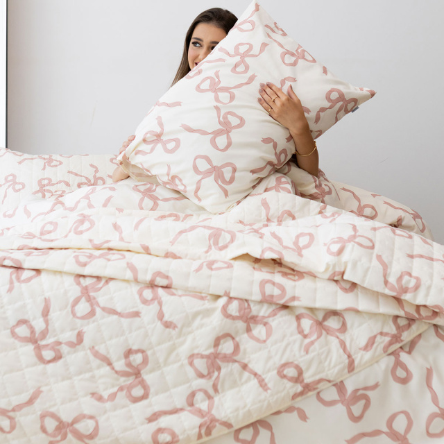 Capa de Edredom (Duvet) Dupla Face 200 Fios Casal Padrão Jazz Estampado Laços - Marina