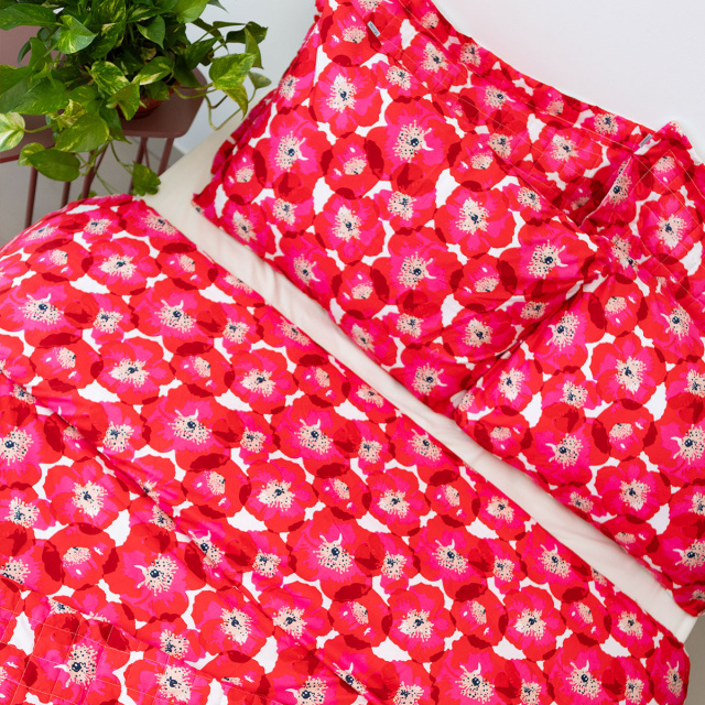 Capa de Edredom (Duvet) Dupla Face 200 Fios King Jazz Estampado Maxi Floral Pink - Marina