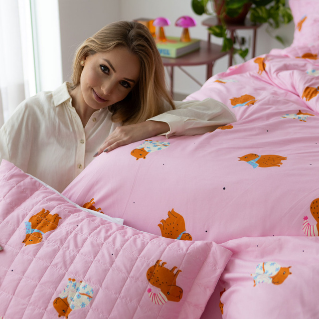 Capa de Edredom (Duvet) Dupla Face 200 Fios Queen Jazz Estampado Capivara - Marina