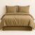 Capa de Edredom (Duvet) Dupla Face com vivo Percal 200 Fios 100% Algodão Liso Casal Colorlife Caqui - Marina