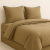 Capa de Edredom (Duvet) Dupla Face com vivo Percal 200 Fios 100% Algodão Liso Casal Colorlife Caqui - Marina