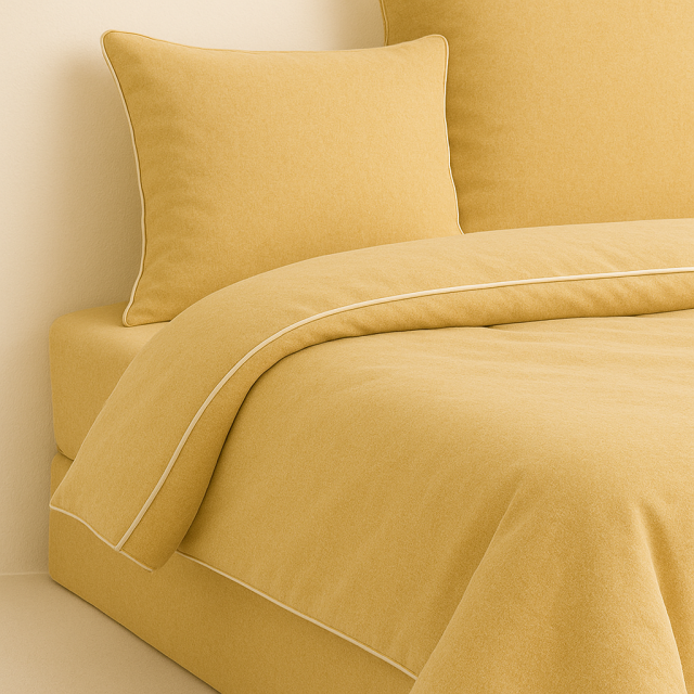 Capa de Edredom (Duvet) Dupla Face com vivo Percal 200 Fios 100% Algodão Liso Casal Colorlife Saara - Marina