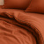 Capa de Edredom (Duvet) Dupla Face com vivo Percal 200 Fios 100% Algodão Liso Casal Colorlife Terracota - Marina
