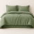 Capa de Edredom (Duvet) Dupla Face com vivo Percal 200 Fios 100% Algodão Liso Casal Colorlife Verde - Marina