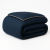 Capa de Edredom (Duvet) Dupla Face com vivo Percal 200 Fios 100% Algodão Liso Queen Colorlife Azul Marinho - Marina