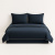 Capa de Edredom (Duvet) Dupla Face com vivo Percal 200 Fios 100% Algodão Liso Queen Colorlife Azul Marinho - Marina