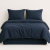 Capa de Edredom (Duvet) Dupla Face com vivo Percal 200 Fios 100% Algodão Liso Queen Colorlife Azul Marinho - Marina