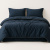 Capa de Edredom (Duvet) Dupla Face com vivo Percal 200 Fios 100% Algodão Liso Queen Colorlife Azul Marinho - Marina