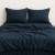 Capa de Edredom (Duvet) Dupla Face com vivo Percal 200 Fios 100% Algodão Liso Queen Colorlife Azul Marinho - Marina