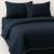 Capa de Edredom (Duvet) Dupla Face com vivo Percal 200 Fios 100% Algodão Liso Queen Colorlife Azul Marinho - Marina