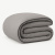 Capa de Edredom (Duvet) Dupla Face com vivo Percal 200 Fios 100% Algodão Liso Queen Colorlife Cinza - Marina