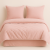 Capa de Edredom (Duvet) Dupla Face com vivo Percal 200 Fios 100% Algodão Liso Queen Colorlife Rosê - Marina