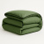 Capa de Edredom (Duvet) Dupla Face com vivo Percal 200 Fios 100% Algodão Liso Queen Colorlife Verde - Marina