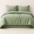 Capa de Edredom (Duvet) Dupla Face com vivo Percal 200 Fios 100% Algodão Liso Queen Colorlife Verde - Marina