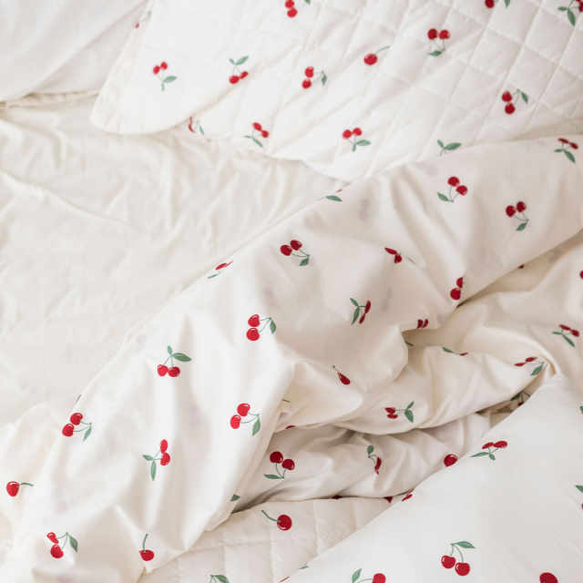 Capa de Edredom (Duvet) Dupla Face 200 Fios King Jazz Estampado Cereja - Marina