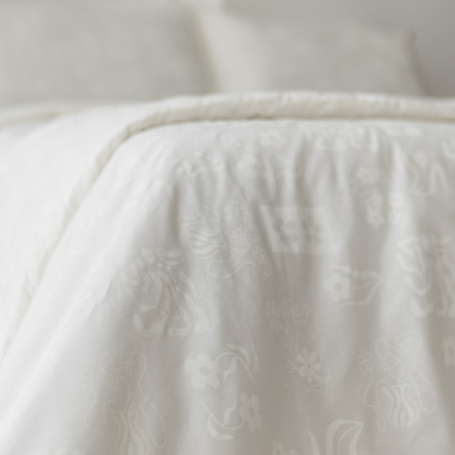 Capa de edredom (Duvet) King Percalle Estampado Percal 200 fios 100% Algodão - All white