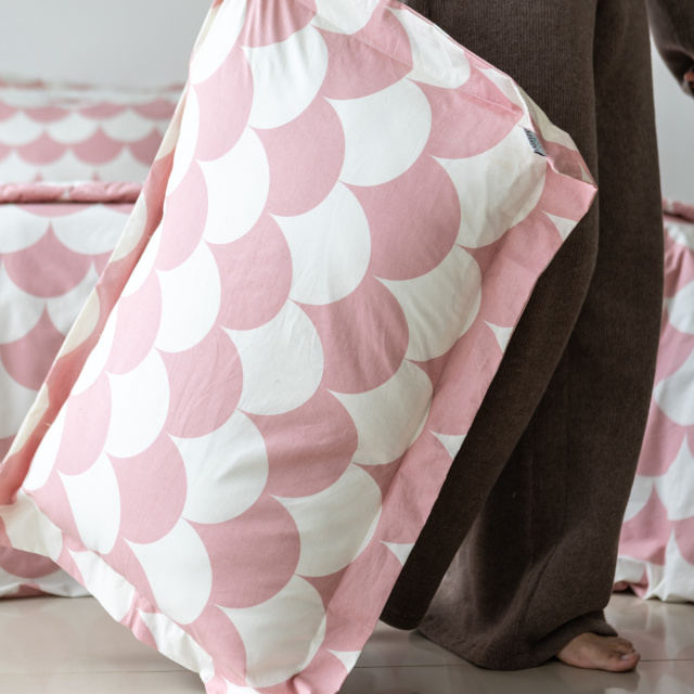 Capa de edredom (Duvet) King Percalle Estampado Percal 200 fios 100% Algodão - Scale Rose