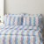 Capa de edredom (Duvet) King Percalle Estampado Percal 200 fios 100% Algodão - Wave Blue