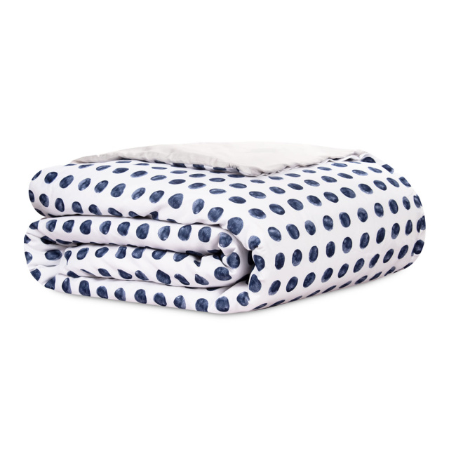Capa de Edredom (Duvet) Percal 150 Fios Algodão Dupla Face Queen Coleção Essencialle Dotz Azul Marina