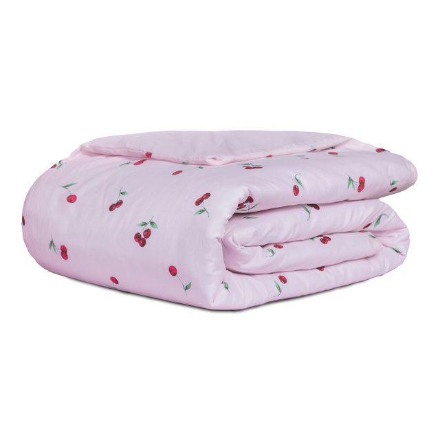 Capa de Edredom (Duvet) Percal 150 Fios Algodão Dupla Face solteiro Coleção Essencialle Cereja Rosa - Marina