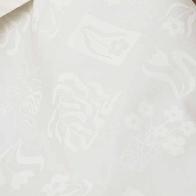 Capa de edredom (Duvet) Queen Percalle Estampado Percal 200 fios 100% Algodão - All white