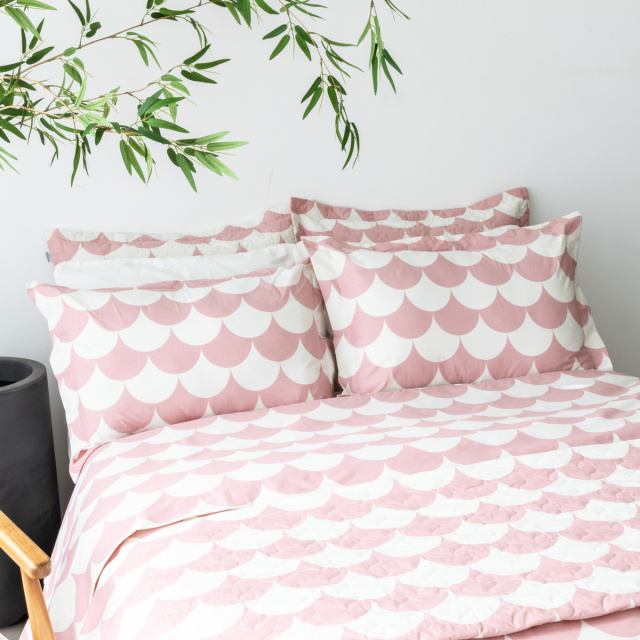 Capa de edredom (Duvet) Queen Percalle Estampado Percal 200 fios 100% Algodão - Scale Rose