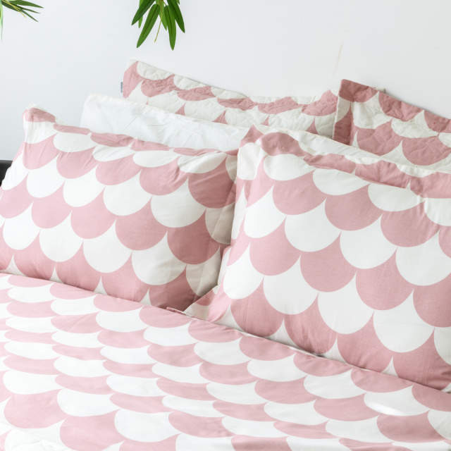 Capa de edredom (Duvet) Queen Percalle Estampado Percal 200 fios 100% Algodão - Scale Rose