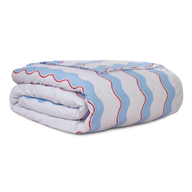 Capa de edredom (Duvet) Queen Percalle Estampado Percal 200 fios 100% Algodão - Wave Blue