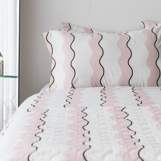 Capa de edredom (Duvet) Queen Percalle Estampado Percal 200 fios 100% Algodão - Wave Rose
