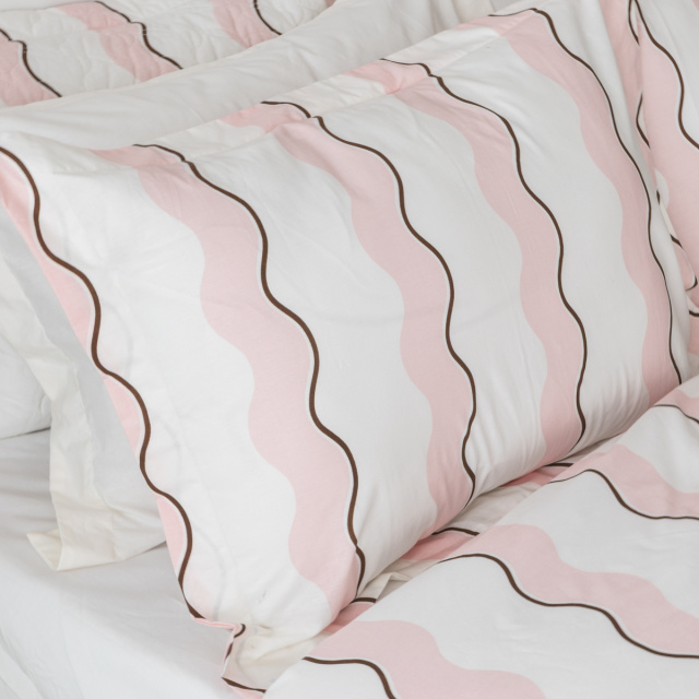 Capa de edredom (Duvet) Queen Percalle Estampado Percal 200 fios 100% Algodão - Wave Rose