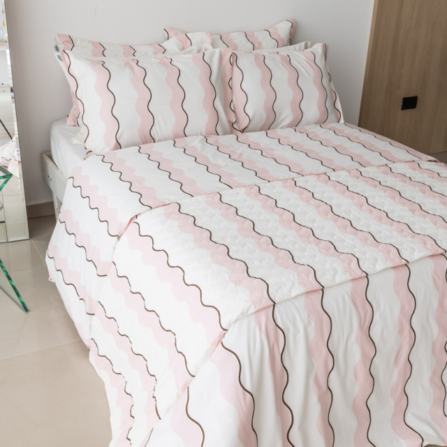 Capa de edredom (Duvet) Queen Percalle Estampado Percal 200 fios 100% Algodão - Wave Rose