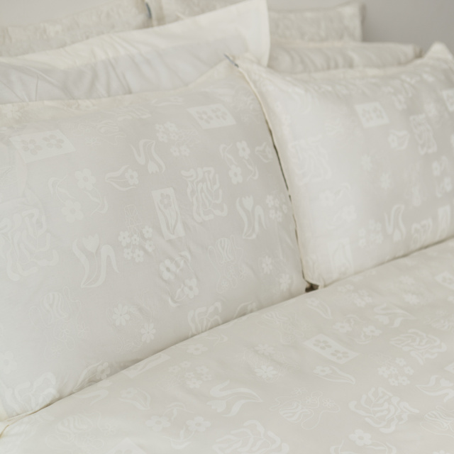 Capa de edredom (Duvet) Solteiro Percalle Estampado Percal 200 fios 100% Algodão - All white