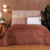 Cobertor Aveludado Com Relevos Manta Soft Touch Flannel Jaquard 2,2 x 2,5m Marrom Mocha mousse- Marina