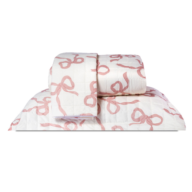 Cobre leito 200 Fios Queen 3 peças Jazz Estampado Laços - Marina