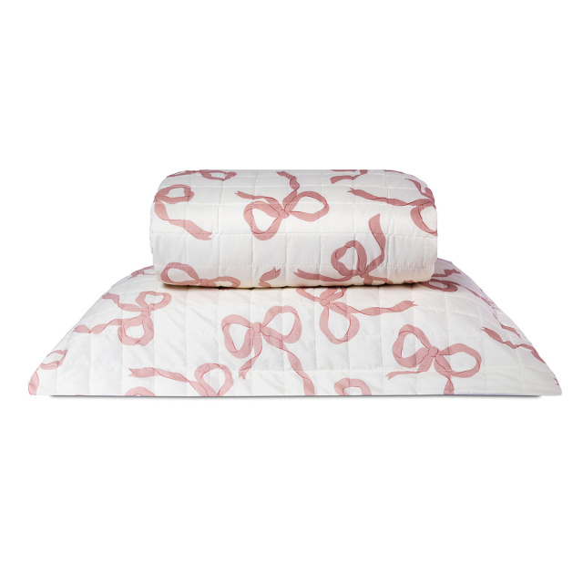 Cobre leito 200 Fios Solteiro 2 peças Jazz Estampado Laços - Marina