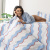 Cobre Leito King 3 peças Percalle Estampado Percal 200 fios 100% Agodão - Wave Blue