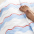 Cobre Leito King 3 peças Percalle Estampado Percal 200 fios 100% Agodão - Wave Blue
