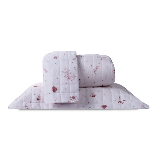 Cobre Leito Percal 150 Fios Algodão Casal Padrão 3 Peças Coleção Essencialle Vintage Love - Marina