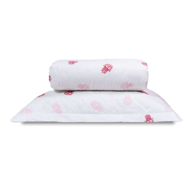 Cobre Leito Percal 150 Fios Algodão Solteiro 2 Peças Coleção Essencialle Mão de Fátima - Marina