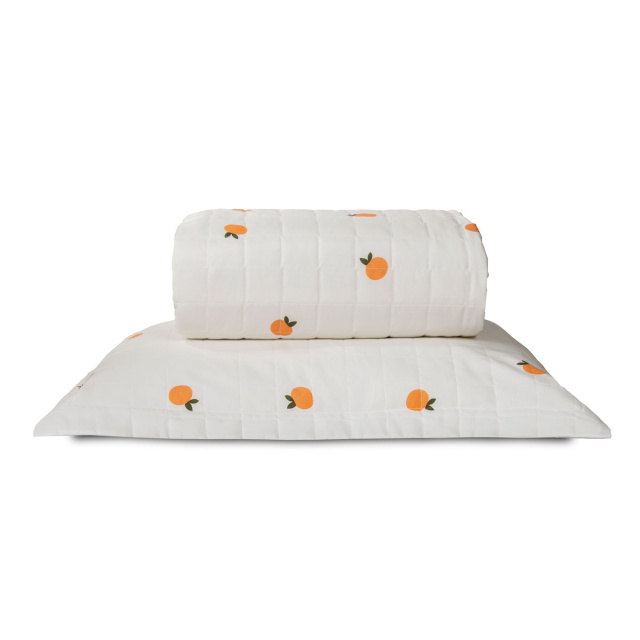 Cobre leito Percal 180 Fios Algodão 2 Peças Solteiro Coleção Classic Tangerina - Marina