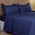 Cobre leito Percal 200 fios 2 Peças Liso Solteiro 1,80 x 2,50 Colors - Azul Marinho