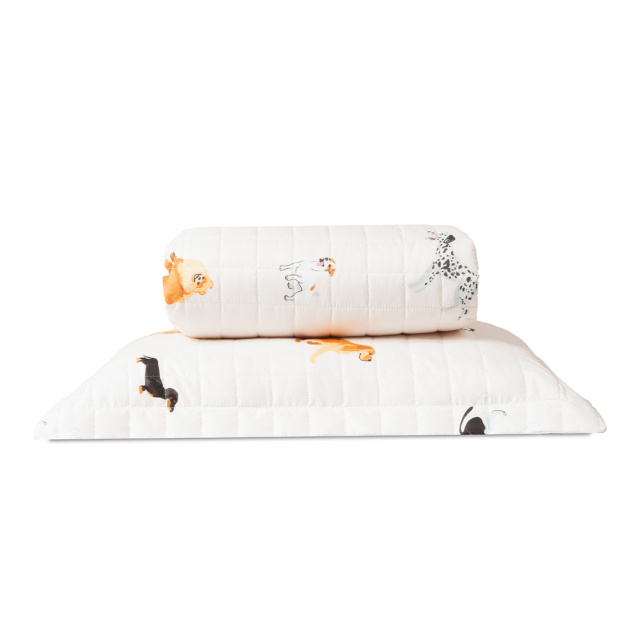 Cobre leito 200 Fios Solteiro 2 peças Jazz Estampado Cachorrinhos - Marina