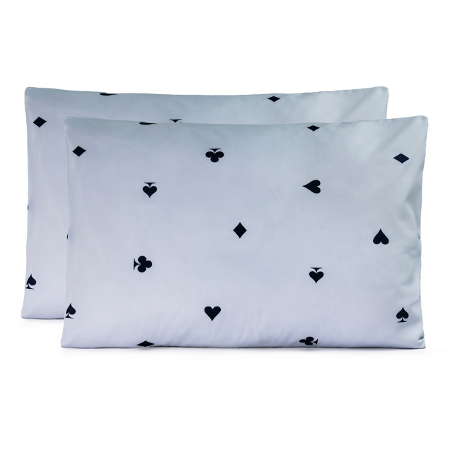 Coordenado 3 Peças Capa Duvet King Percal 150 Fios Algodão (Capa Duvet + Fronha) Coleção Essencialle Baralho - Marina