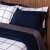 Coordenado 3 Peças King Percal 200 Fios 100% Algodão (Capa Duvet + Fronha) TLJ Estampado Grid - Marina