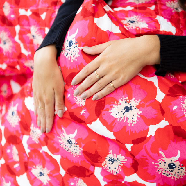 Coordenado 6 Peças Casal Padrão 200 Fios (Cobre Leito + Jogo de lençol) Jazz Estampado Maxi Floral Pink - Marina