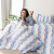 Coordenado 6 Peças Queen Percal 200 Fios 100% Algodão (Cobre Leito + Jogo de lençol) Percalle Wave Blue