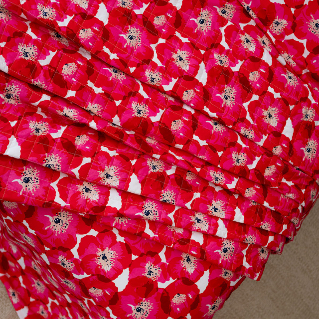 Coordenado 7 Peças King 200 Fios (Cobre Leito + Jogo de lençol) Jazz Estampado Maxi Floral Pink - Marina