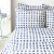 Coordenado 7 Peças King (Cobre Leito + Jogo de lençol) Percal 150 Fios Algodão Essencialle Dotz Azul - Marina