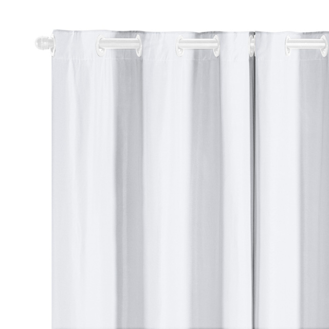 Cortina Blackout PVC Cinza com Tecido 2,00 m x 1,40 m - Branco