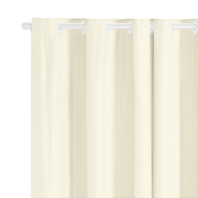 Cortina Blackout PVC Cinza com Tecido 2,70 m x 1,60 m - Marfim